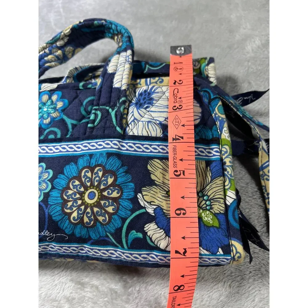 Vera Bradley Mod Blue Floral Hanging Makeup Travel Organizer Cosmetic Case